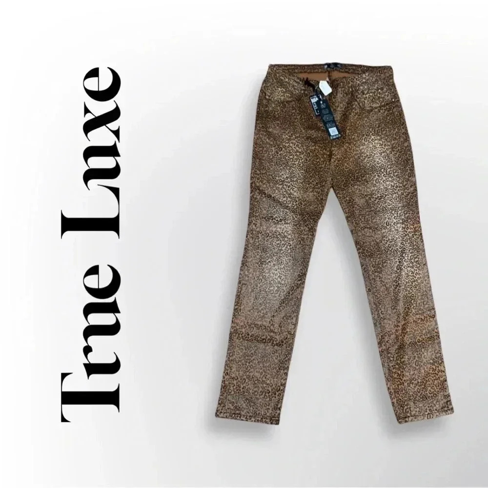 NWT Y2K Vintage Chic: Tru Luxe Ombré Cheetah Skinny Leg Pants